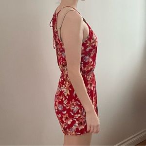 Garage XS romper red floral extra small women’s